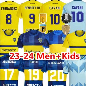 2023 2024 Boca Juniors Futbol Formaları Barco Cavani Advincula Erkekler Çocuk Camisa De Futebol 23 24 Futbol Gömlek Tevez Carlitos Marcos Rojo Vazquez Benedetto