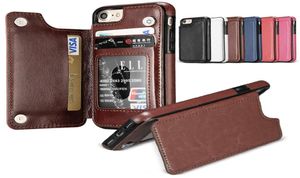 فتحات فتحة بطاقة الائتمان لحالات Samsung Note 20 S21 S22 Plus PU Flip Cover Wallet Case لـ iPhone 14 13 12 11 Pro Max XS XR WIT1920778