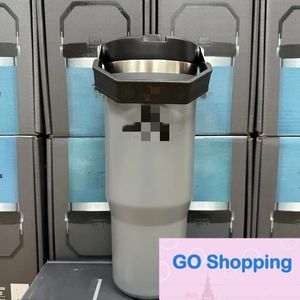 Partihandel 30 oz Classic Car Tumbler Rostfritt stål Vakuumisolerat kaffekopp med handtagslock 30oz bilmuggar