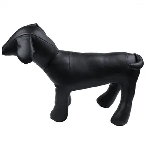 Hundkrage Läderens skyltdockor Stående position Modeller Toys Pet Animal Shop Display Mannequin Black M