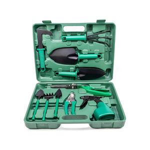 10-Piece Garden Tool Set-Complete Solution for Home Gardening, Planting, and Trimming with Comfortable Handles and Rust-Proof Tool