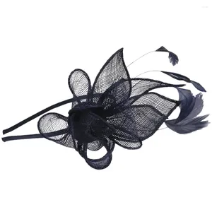 Bandanas kokteyl parti şapkası çayı faşör saç bandı kadınlar klips kadın fascinators aksesuar yay peçe