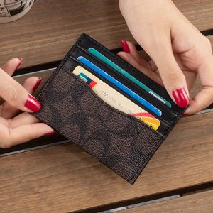 Bolsa para cartões feminina compacta de couro, mini fofa, personalizada, carteira multifuncional