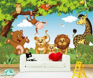 Animazione cartone animato per bambini murale murale per sfondi per la camera da letto per ragazzi e ragazze