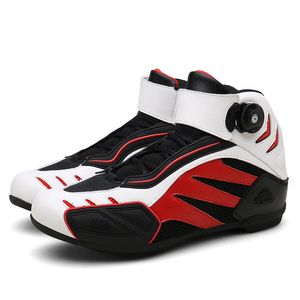 Uomo Donna Stivali da moto Stivali da motocross traspiranti Pelle PU Botas Para Motociclista Moto Equitazione Fourseason 240105