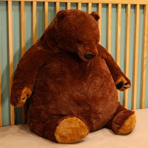 100cm büyük kahverengi ayı peluş oyuncak doldurulmuş hayvanlar oyuncak ayı bebek konforu çocuklar uyuyan yastık hediye büyük beyaz siyah ayı plushie