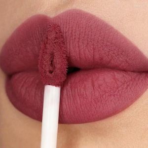 Lip Gloss À Prova D 'Água Veludo Matte Nu Sexy Longa Duração Antiaderente Copo Vermelho Batom Líquido Maquiagem Para Mulheres Coréia Cosméticos