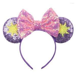 Hair Accessories Girls Mouse Ear Hairband For 5 Bows Big Sequins Ears Diy Kids Headband Boutique Drop Delivery Dhulv