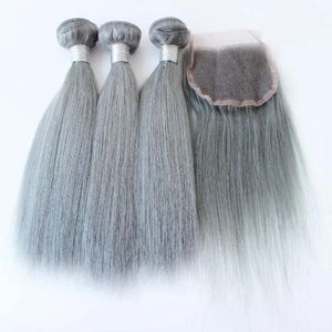 Wefts 3PCS閉鎖付き髪