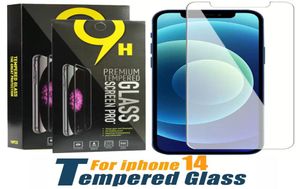 IPhone 14 için 9H Temperli Cam Ekran Koruyucusu 14 13 12 11 Pro MAX SAMSUNG A51 A71 A52 A72 03mm Kalınlık Perakende Paketi 7411760