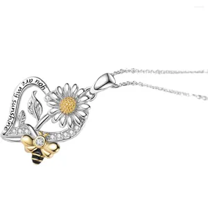 Pendant Necklaces Necklace Sunflower Dainty Bee Jewelry Heart