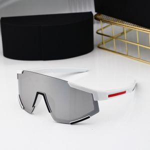 Calm Confident Glasses Nice Tide Radiation Frame Designer Sunglasses Shield White Designer Visor Red Stripe Mens Women Cycling Eyewear Men Fashion Polarized