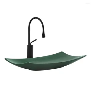 Bathroom Sink Faucets Table Basin Green Wash Creative Hand Dish Ceramic Washbasin Home Inter-Platform