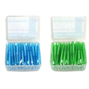 Diş ipi 60pcs push-pl interdental fırça 0.7 mm diş toplama temizleyicileri ortodontik tel tootick diş fırçası ağız bakım düşüşü dhcpe