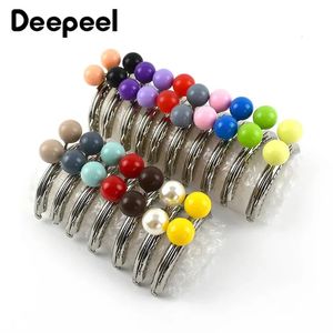 10Pcs Deepeel 85cm Silver Bag Handles Sewing Brackets 20mm Color Bead for Purse Frame Kiss Clasp DIY Handmade Handbag Accessory 240105