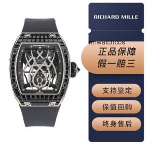 Mens Luxury Watches Richardmiler Automatic Mechanical Wristwatches Richardmiler Rm1901 Natalie Portman Spider Tourbillon Global Limited Platinum Black Gemsto