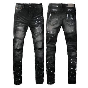 Lila jeans denim byxor mens jeans designer män svarta byxor avancerad kvalitet rak design retro streetwear casual sweatpants pu9025