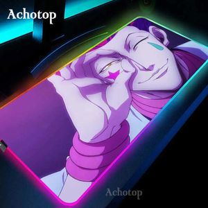 Rests Mouse Pads Wrist Rests Anime Hisoka Figur Mouse Pad RGB Hunter X Hunter Duter Gummi Mouse Mat Pac PC Gamer Computer Gaming MoU