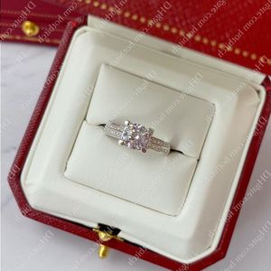 Women Sterling Silver Ring Designer Diamond Pierścienie luksusowe pierścionki zaręczynowe moda dama biżuteria prezent rocznicowy z pudełkiem adgcb