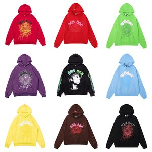 Spindel 555 hoodie överdimensionerad tröja man streetwear uxury womens rosa män hoodies tryck webbpar tröjor hoodys fotboll svett hommes