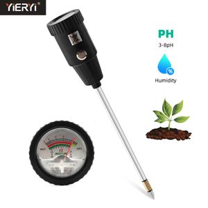 2-in-1-Bodenfeuchtigkeits-PH-Messgerät, 3-8 pH-Feuchtigkeitsanalysator, Säuretester, Metall-Langsondendetektor für Pflanzen, Gartenmesswerkzeug 240105