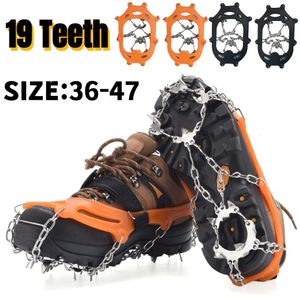 Ramponi da arrampicata a 19 denti Ramponi antiscivolo in bundle con impugnature Punta a catena antiscivolo Scarpe da arrampicata su ghiaccio per neve Accessori per escursionismo 240104