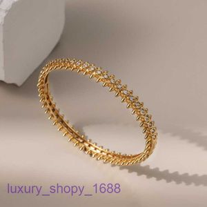 Designer smycken bil tiress klassiska armband armband för kvinnor och män populära zirkon nagelarmband för pläterad med sann guld vit ny liten med originallåda