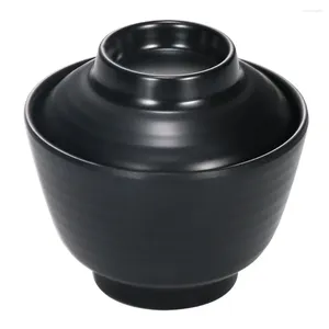 Conjuntos de louça Home Fruit Soup Bowl com tampa estilo japonês capa pequena miso melamina sushi