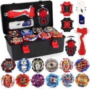 Beyblades Burst Battling Gyro Toy Set 12 Spinning Tops 3 Launchers Combat Game With Portable Storage Box Gift for Kids 240104