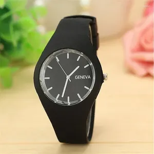 Wristwatches 2024 Fashion Classic Silicone Women Watch Simple Style Wrist Rubber Casual Dress Girl Clock