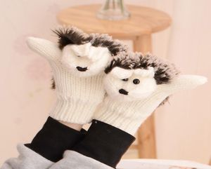 Nya 8 färger Girls Novelty Cartoon Winter Gloves for Women Knit Warm Fitness Gloves Heated Villus Wrist Mittens D181108061693488