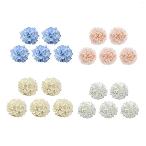 Decorative Flowers 5x Artificial Hydrangea Large Floral Crafts Imitation Flower Mixed Head For Baby Shower Ornament