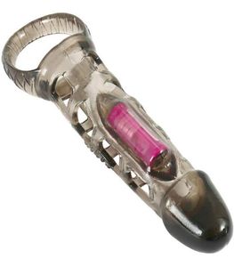 Mesh Penis Sleeve Vibrator Vorhaut Richtige Penis Ring Silikon Penis Extender Vibration Dick Vergrößerung Sex Spielzeug Für Männer1091415