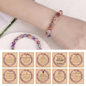 Charm-Armbänder Naturstein Rhodochrosit-Armband Inspirierender Kronen-Anhänger Perlenarmbänder Anti-Allergie-Armreif Geschenke