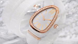 Relógio de pulso feminino Deisnger, relógio de cobra com movimento de quartzo e relógios de diamante para festa