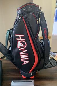 골프 가방 Honma Cart Bags Unisex Bag in Black은 PU 방수, 대용량으로 만들어집니다.