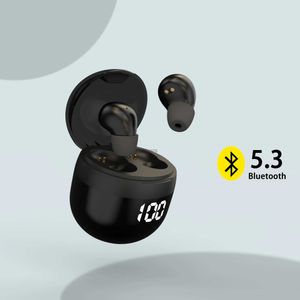 Cell Phone Earphones TWS Mini Earphone Bluetooth-compatible 5.3 Invisible Sleep Wireless Headphones In-ear Headset Earbuds Touch Control LED Display YQ240105