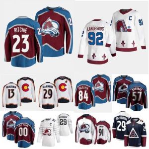 2023 Reverse Retro Avalanche Jersey Hockey Calum Ritchie Nathan Mackinnon Mikko Rantanen Keith Kinkaid Pavel Francouz Justus Samuel