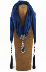 Scarves Solid Jewelry Statement Necklace Pendant Scarf Head Women Foulard Femme Accessories Muslim Hijab Stores8862152