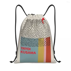 Shopping Bags Custom Yayoi Kusama Infinity Dots Drawstring For Training Yoga Backpacks Men Women Sports Gym Sackpack