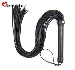 69 cm Sexy Flirtare Frusta Maniglia Flogger Gioco di ritenuta per coppia Gioco Sculacciata Bondage Equitazione Giocattolo del sesso Bdsm Gioco di ruolo Kit Y181024057430206