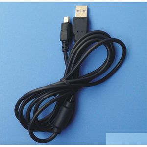 ケーブル1.8m PlayStation 3 PS3コントローラー充電コードアクセサリーのための1.8m USBパワー充電ワイヤ充電ブラック高品質高速船長DH0LW