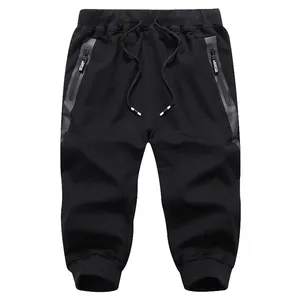 Men's Pants Multi-Pocket Cropped Trousers For Man Summer Casual Sports Sale Jogger With Drawstring Ropa Para Hombre