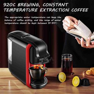 Kaffeemaschinen Houselin Mehrfachkapsel-Kaffeemaschine heiß/kalt DG Cappuccino Nes kleine Kapsel ESE Pod gemahlene Kaffeemaschine 19-BarL240105