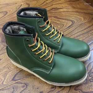 Botas de inverno vintage couro genuíno tornozelo motocicleta quadrado top homens vestido casual trabalho sapatos vermelhos punk matens