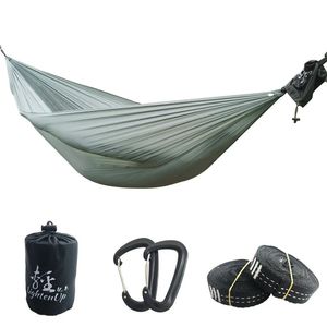 Ultralight 380T 20D utomhus camping Nylon Hammock Sleep Swing Tree Bed Garden Backyard Protable Hammock Chair 240104