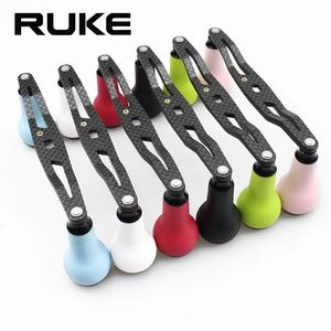 Ruke Fishingリールハンドル130mmカーボンハンドルTPEマテリアルノブ用リールホールサイズ8*57*4mmアクセサリー240104