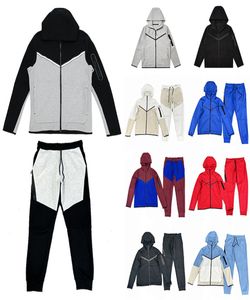 Kostenloser Versand Neue Mode Sweatshirts Designer Tech Fleece Herren Trainingsanzüge Reißverschluss Kapuzenpullover Jacken und Sporthosen Sets Jogger Freizeithose Trainingsanzug Z6