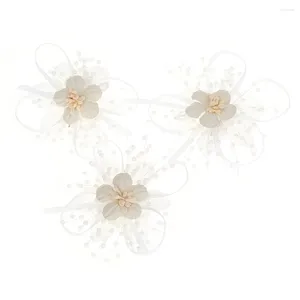 Hair Accessories Girl's Pretty Clip With Beaded Flowers Hypo-allergenic Headwear For Birthday Stage Party Show Dress Up