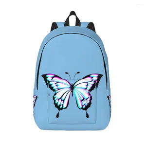 Schultaschen mit Schmetterlings-Glitch-Effekt für Teenager, Studenten, Büchertasche, Tagesrucksack, Mittelstufe, Hochschule, Outdoor